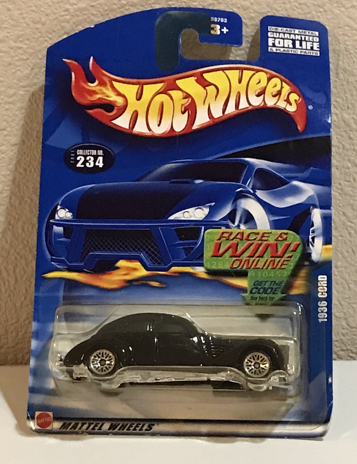 2001 Hot Wheels 1936 Cord Collector No. 234 Black NEW