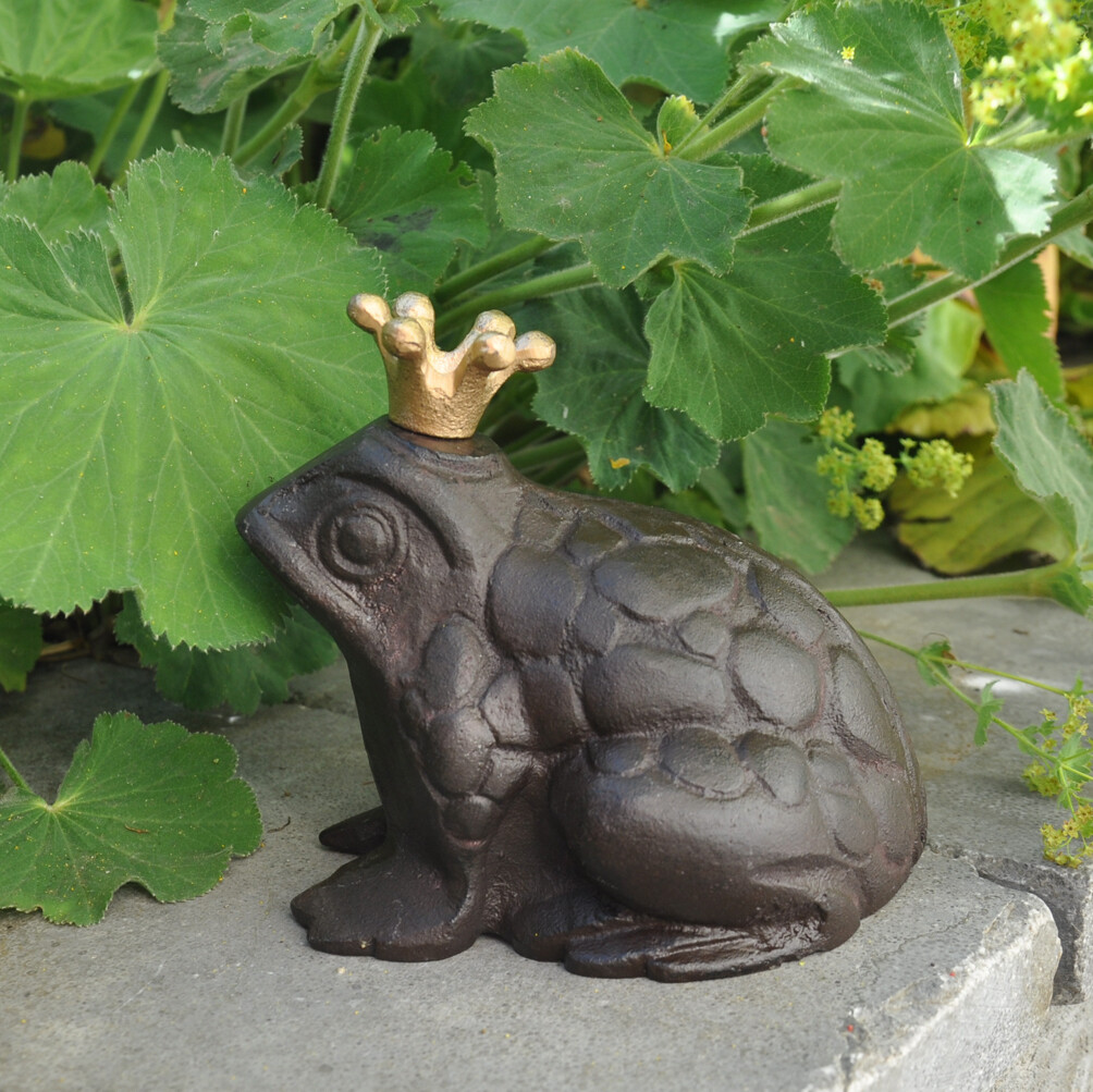 10986 Deko Froschkönig Gusseisen Figur Garten Braun Landhaus eBay