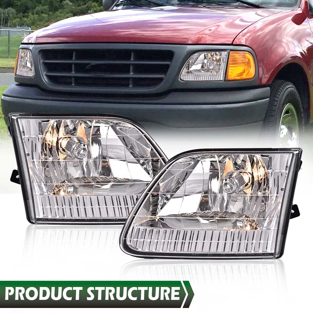 Headlight Assembly Set Fits 97-02 Ford Expedition 97-03 F-150 04