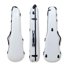 New 4/4 Full Size Violin Case Carbon Fiber Hard Shell White Lightweight durable