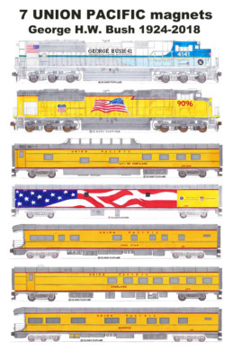 Union Pacific George Bush Train 7 magnets by Andy Fletcher