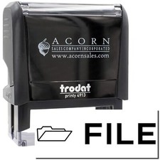 Large Self-Inking File with Envelope Stamp Size 7/8