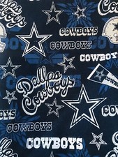 Dallas Cowboys Retro Fabric Cotton Big FQ 18 x 28 Pennant Lone Star