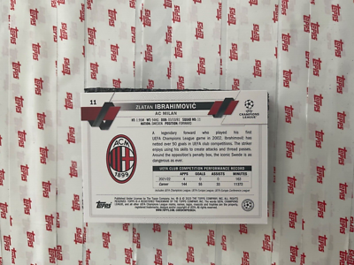 2022-23 topps soccer CHAMPIONSHIP LEAGUE #11 ZLATAN IBRAHIMOVIC