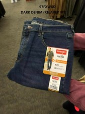 Mens Wrangler Dark Denim Blue Jeans 