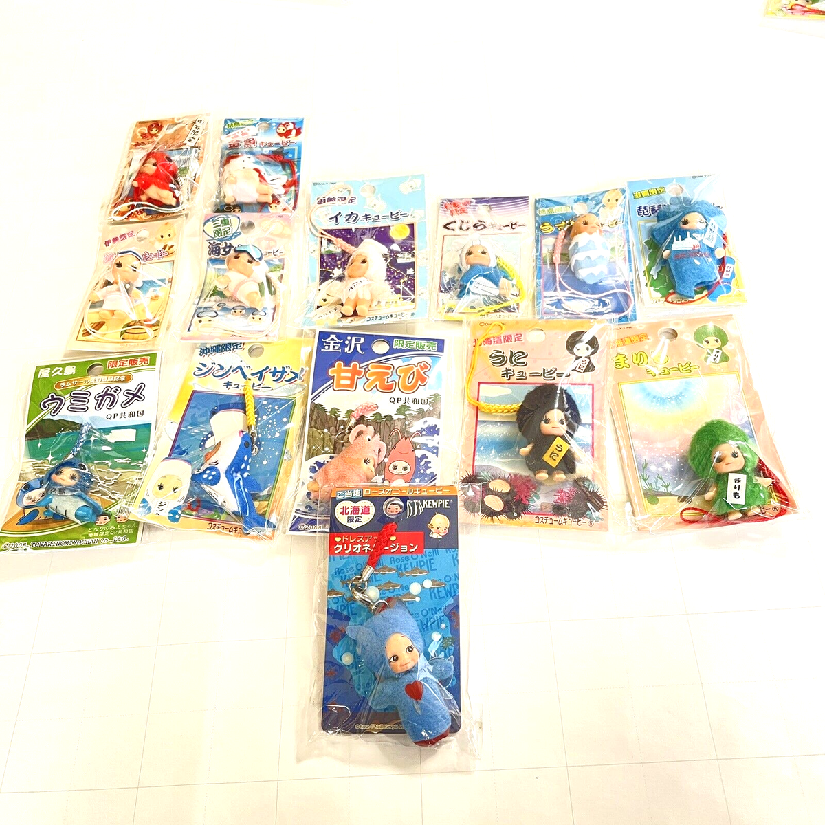 ☘Kiitos☘即購入OK！ GOTOCHI Kewpie Keychain Set of 13 Ika Sea Urchin Turtle clione