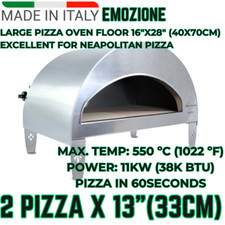 Horno de pizza a gas grande 2 pizzas x 12" Pizza Party EMOZIONE horno de pizza para jardín