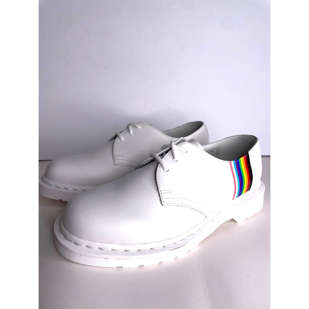 Dr. Martens 27522 White Smooth Leather Pride Oxford Shoes EU 42 US 10 Mens 9 NEW NEW Dr Martens 27522 Pride Oxford Shoes White Smooth Leather  main image 4