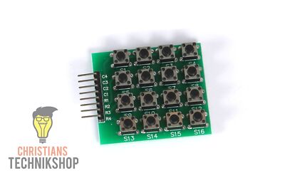 4x4 Matrix Keypad Keyboard Tastatur Modul 16 Tasten 8 LEDs für Arduino