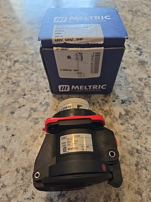 Meltric 22-14043 DXN1 20Amp 3P+E 480Volt 60Hz Receptacle 5HP IP66/67