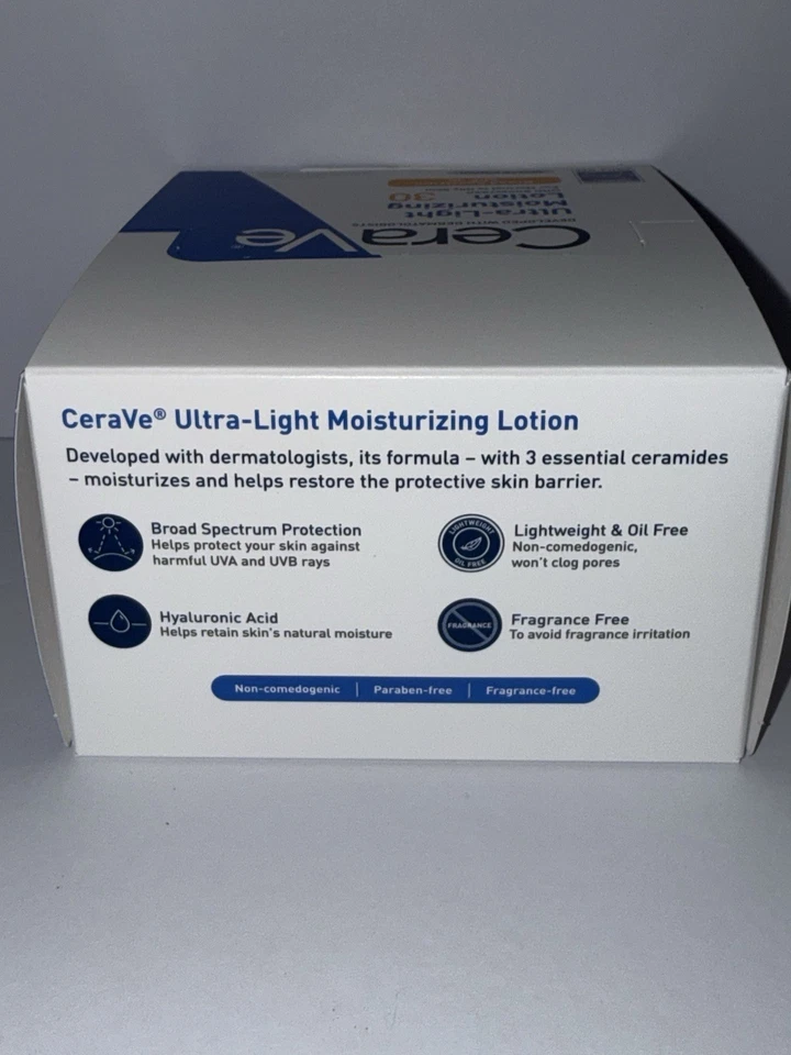 CeraVe Ultra-Light Moisturizing Lotion W Sunscreen 30SPF Matte Finish 2.55 Fl Oz - Image 2 of 4