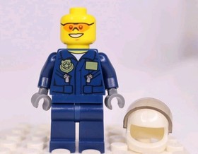 LEGO CITY HELICOPTER PILOT MINIFIGURE ONLY #cty0277 SET 4439