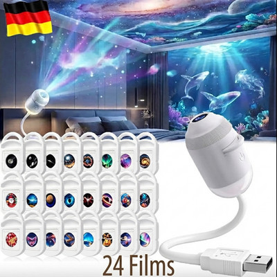 Projektor Mini-Rotation Galaxy Star Nachtlicht Wohnatmosphäre