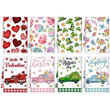 VitalCozy 8 Pcs Easter Spring Kitchen Towels Decorative Set Valentines Day St...