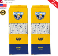 2-Pack  120" Howies Hockey Skate Cloth Laces for Ice Hockey  Figure Skating