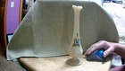 Vintage Fenton Bud Vase - Hand Painted & Signed - Blue Roses on Matte Glass