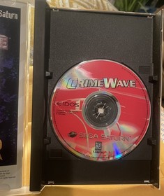 CrimeWave (Sega Saturn, 1997) Complete CIB W/ Instructions and Reg Card *Tested