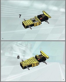 Lego Yellow Hot Buster Race Car 8382 Pull Back Motor