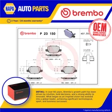 Brake Pads Set fits FIAT 500L 199LYB1B 1.4 Rear 2012 on 843A1.000 Brembo Quality