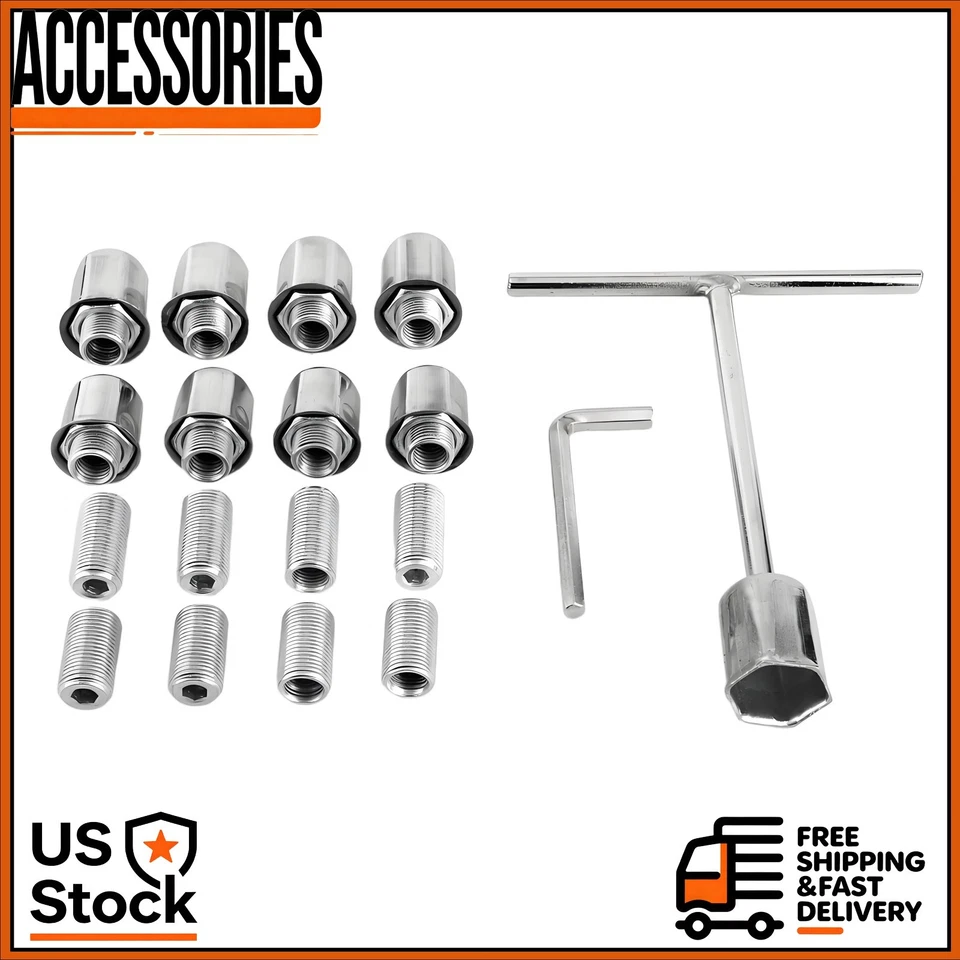 2005-2021 FORD F350 17.5" Dually Steel Wheel Simulators Dual Rim Liners Covers Foto 4 de 4