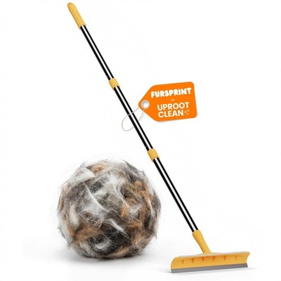 Carpet Rake for Pet Hair Removal   Reusable Cat & Dog Hair Broom with Adjusta...