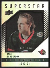 2022-23 UD Series 2 Jake Sanderson HR78 Honor Roll Rainbow 168/250