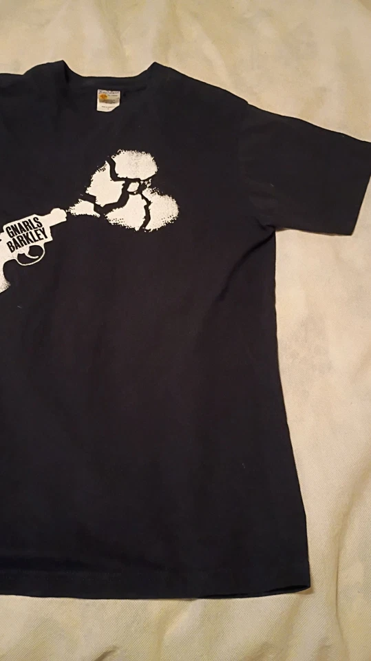 Camiseta negra gráfica Gnarls Barkley L Bay Island Foto 3 de 4