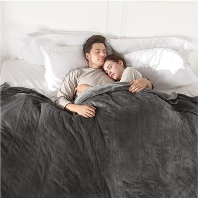 Heated Blanket Queen Size, Soft Cozy Upgraded Flannel Electric Blanket Dual C...