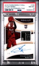 2019-20 Immaculate RPA Laundry Tag 4/5 Tyler Herro Rookie Auto PSA 8 R6220J