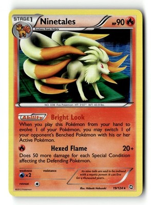 Pokemon Karte Ninetales Holo LP Dragons Exalted 19/124