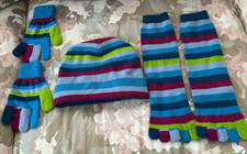 Girls Hat Gloves Socks Set 3pc Matching Set NEW