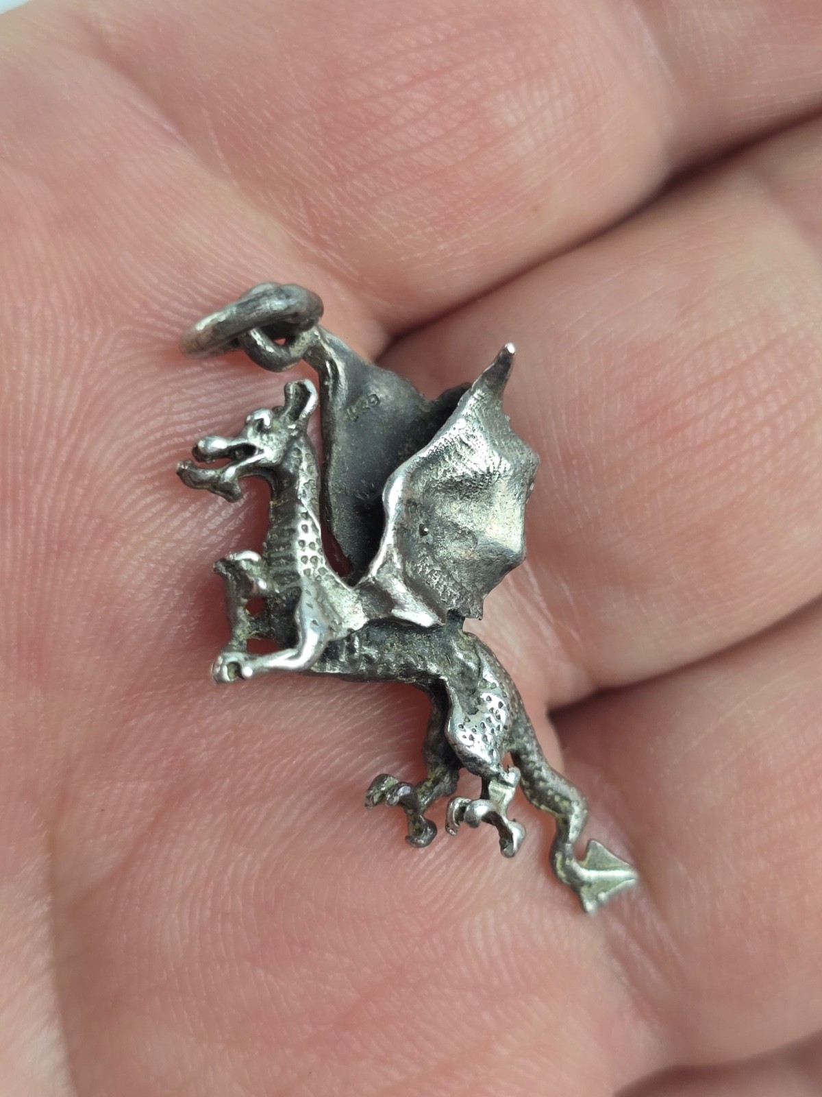 Solid Sterling silver Dragon Pendant for necklace… - image 5