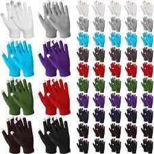 Handepo 50 Pairs Winter Gloves Bulk Knit Stretchy Warm Touchscreen Gloves Mul...