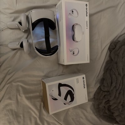 Meta (Oculus) Quest 2 VR Headset W/ Official Elite Strap - 64GB VR Headset White