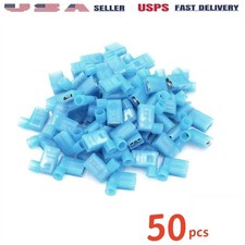 50pcs 16-14 AWG 90 Degree Nylon Flag Spade Female Insulated Terminals Connector