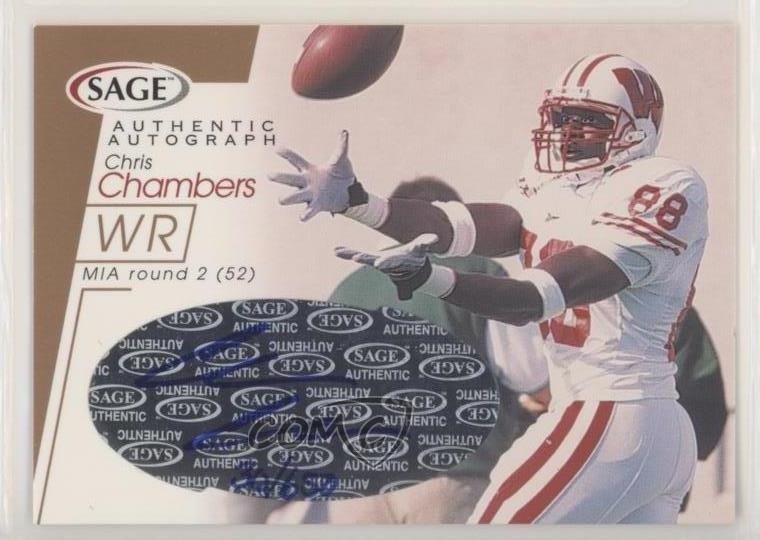 2001 SAGE Bronze /650 Chris Chambers #A11 Rookie Auto RC 0b3o