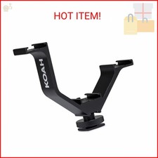 Koah Triple Shoe Bracket Camera Mount, Universal Cold Shoe Mount Bracket for DSL