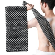 Body Exfoliating Towel Back Scrubber Shower Bath Wash Cloth Skin Scrub Cleaning