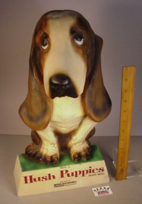 Vintage '60's Hush Puppies Shoe Store 17'' Display Wolverine Shoes Bassett Hound