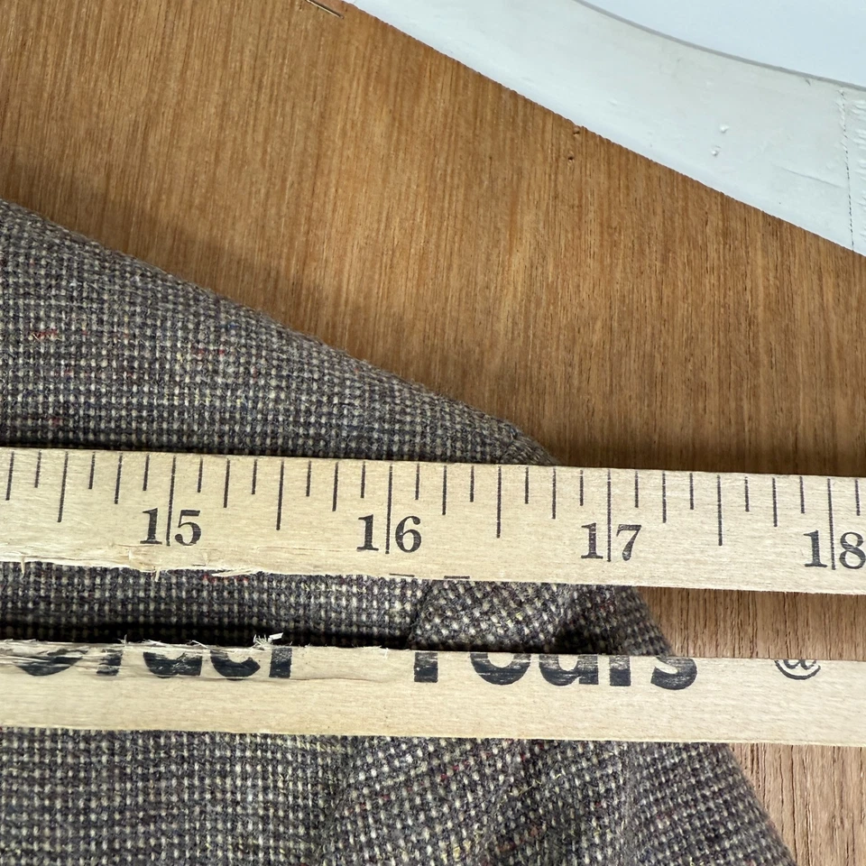VTG Tweed Suit Mens 40R Brown Microtweed 2 Button Gentry Canvas Wool 3 Piece - Image 4 of 4