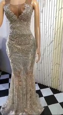 silver prom dress