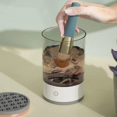 Electric Makeup Brush Cleaner Portable Automatic Cosmetic Brush Washing Machine 