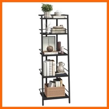 5-Tier Book Shelf, Ladder Shelf, Bookcase, Ladder Shelving Unit