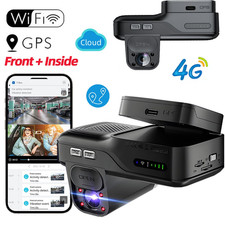 4G LTE SIM Dash Cam | GPS Tracking, Remote Monitor,Front & Inside Record