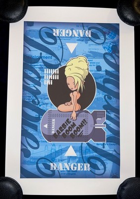 Huck Gee Art Print Danger Barbie Boom Boom!! Poster Signed #8/20 RARE Kidrobot
