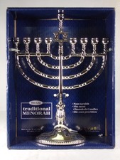DELUXE RITE LITE TRADITIONAL SILVER FINISH CHANUKAH MENORAH