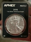 2018 1 oz American Silver Eagle In APMEX TEP