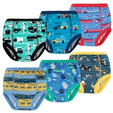 Potty Training Underwear 6-Pack for Boys, Absorbent Vehicle Design, 2T-9T