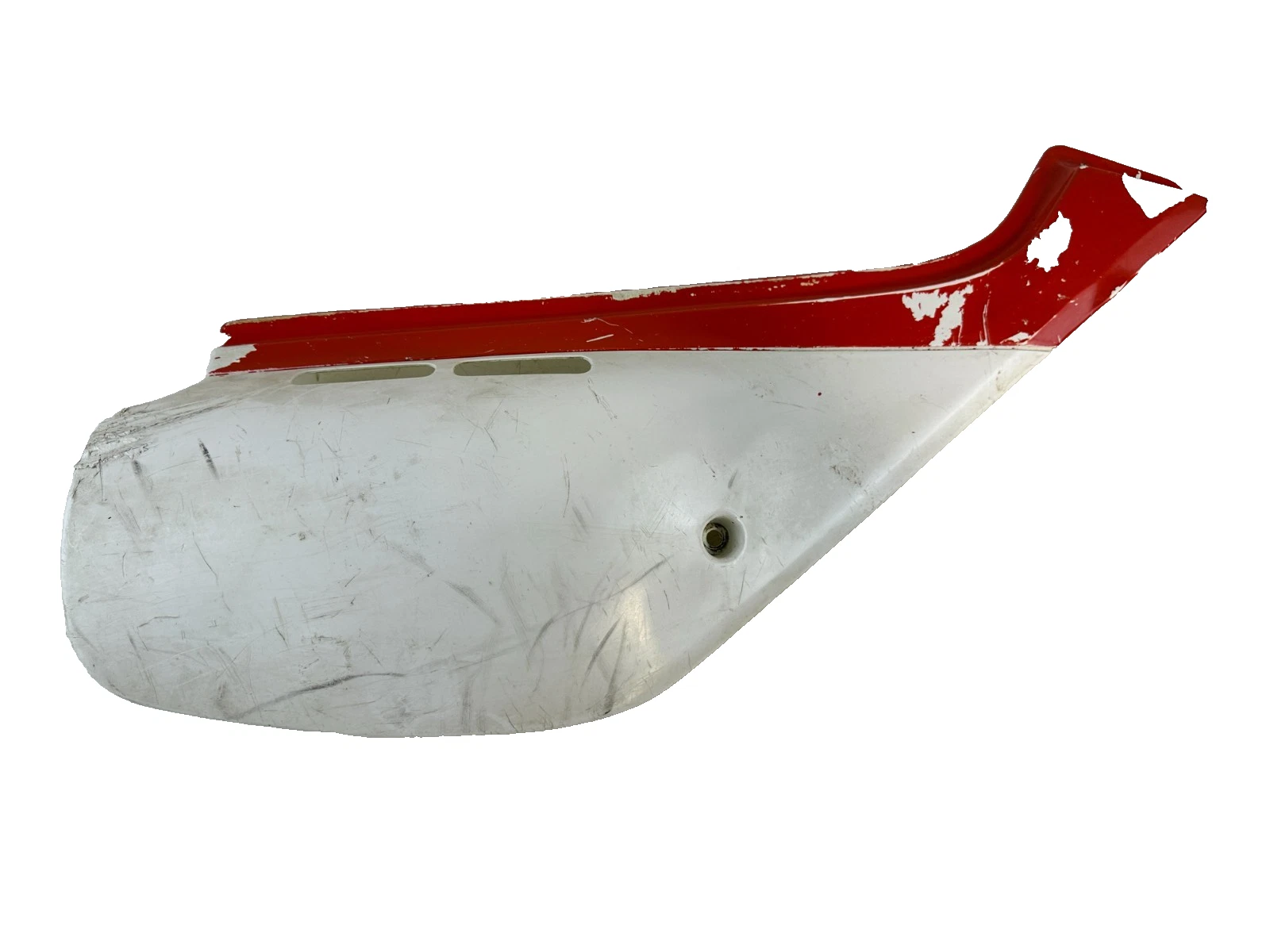 1988 Honda XR600R OEM Stock Right Side Panel Plastic Cover White/Red 1985-1992