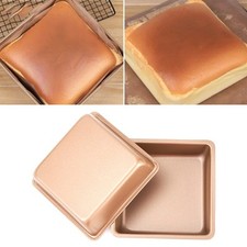 Premium Grade 4 inch Nonstick Cake Moulds Square Baking Pans (Pack of 2)